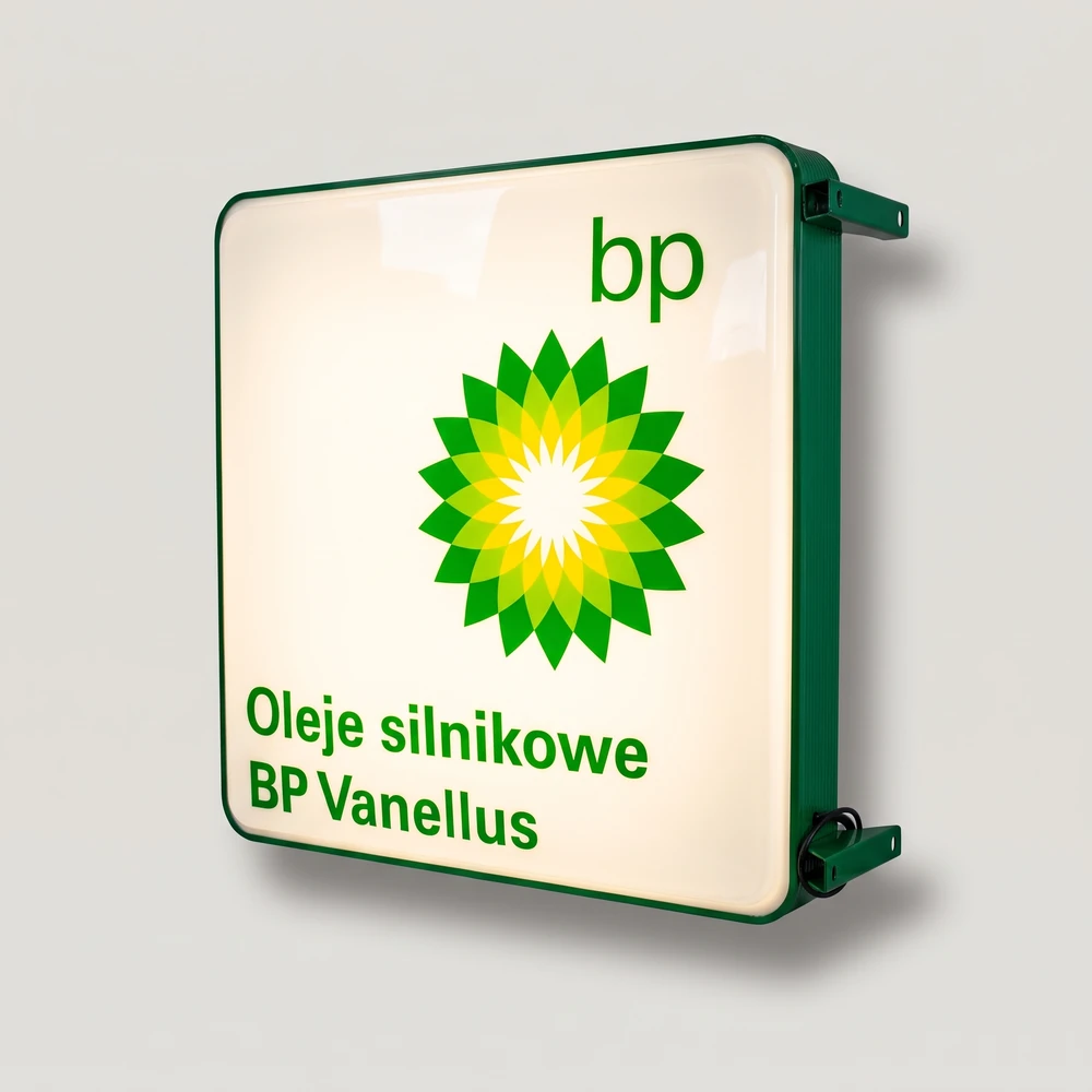 Dwustronny kaseton semafor BP Vanellus na wspornikach, obudowa malowana proszkowo na zielono