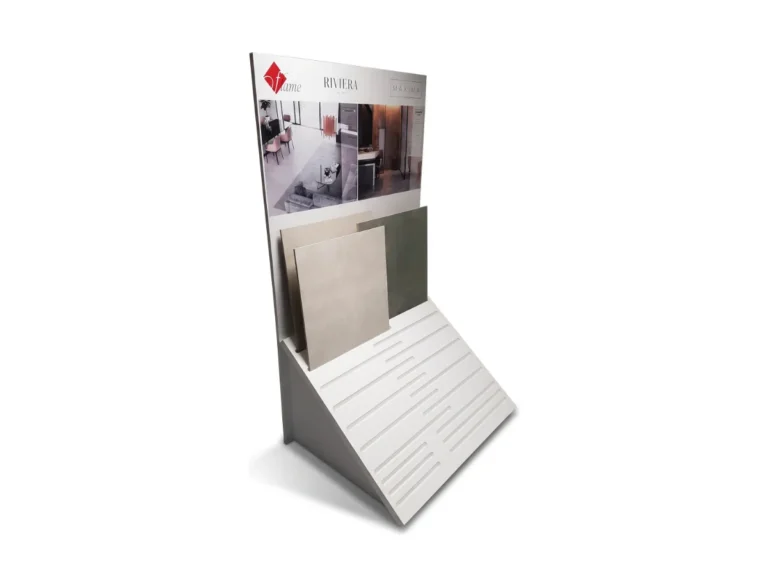 Ekspozytor z płyty MDF na próbki płytek ceramicznych – stojaki z MDF i sklejki Meritum24